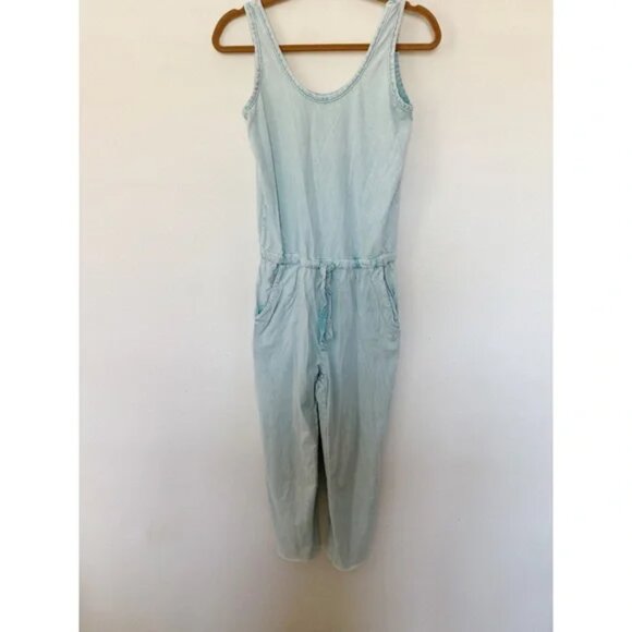 Frank & Eileen Cotton Tank Cute Comfy Jumpsuit Sea Foam, XS - Picture 2 of 4